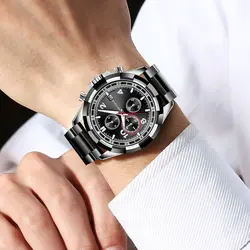 Мини фокус для мужчин's платье в деловом стиле повседневные часы хронограф наручные человек нержавеющая сталь браслет Relogios Masculino MFS0198