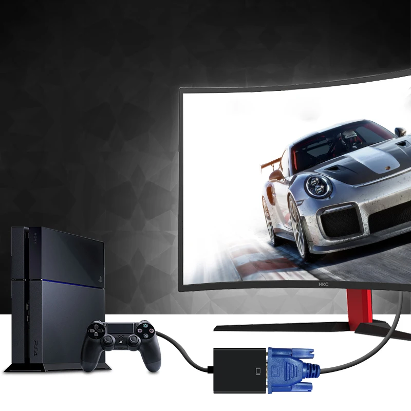 Адаптер hdmi-vga кабель 1080P цифровой аналоговый видео аудио кабель конвертера для ПК HD tv xbox PS3 PS4 ноутбука ТВ коробка