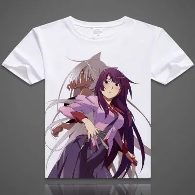 化物語物語シリーズtシャツアニメ戦場ヶ原ひたぎプリントtシャツ半袖tシャツトップス Aliexpress メンズ服