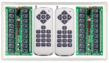 

20--1000M Long Range DC12V 18CH Radio Controller RF Wireless Remote Control Switch System,315/433 Mhz,2*Transmitter + 2*Receiver