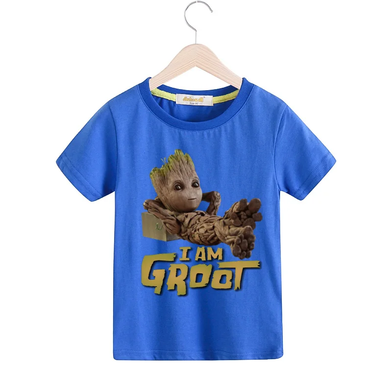 Child Boys Summer Baby Groot Tshirts Kids 2019 Short Sleeve Tees Top Clothes Girls White Casual Cartoon T Shirt T-shirts TX146 (6)