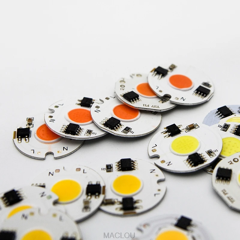 Светодиодный чип COB AC 220 3 Вт 5 7 9 12 Smart IC высокая мощность энергосберегающий Cob