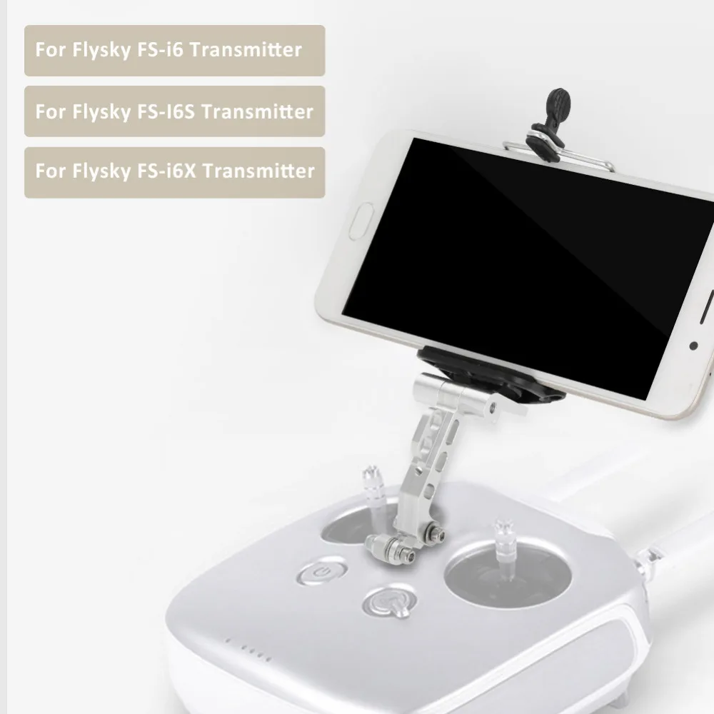 

Adjustable 5.5inch Phone Holder Clip Bracket Phone Mount Support for FlySky FS-i6 i6S Remote Controller Transmitter