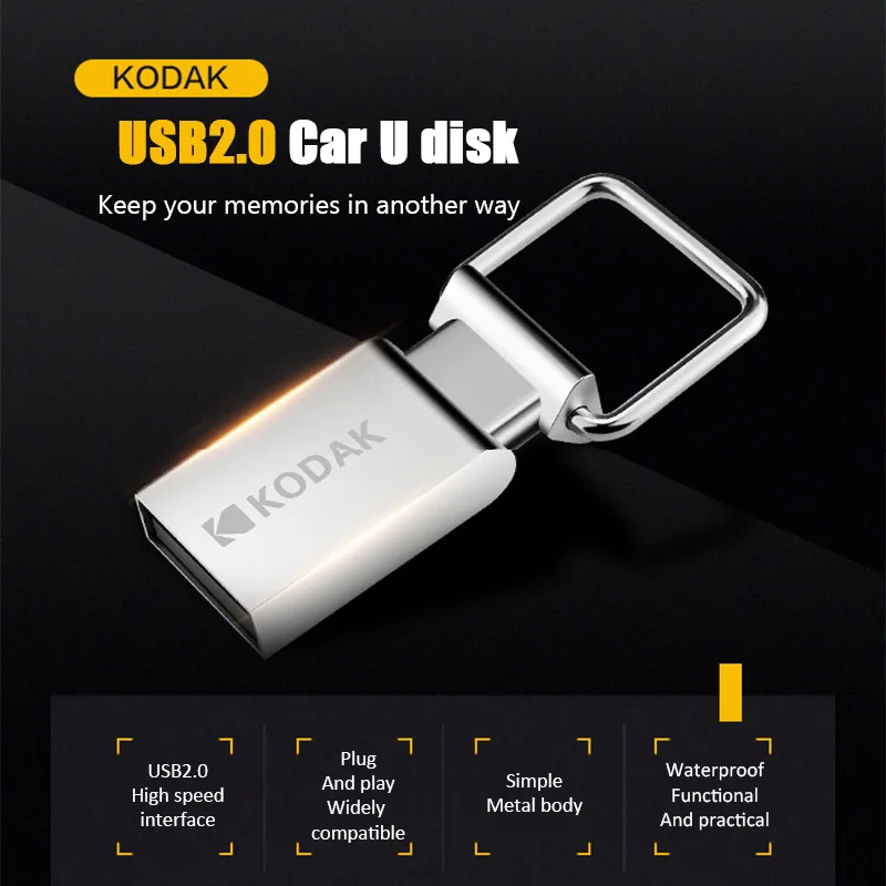 Kodak K112 мини металлический флэш-накопитель usb 16 Гб флэш-карта памяти, Флеш накопитель 32 GB usb 2,0 флэш-накопитель 64 ГБ памяти usb cle usb