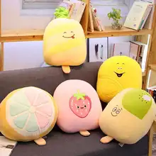1 шт. 40x30x10 см 5 моделей настоящая жизнь фрукты фруктовое мороженое куклы фруктовая серия клубника, ананас Подушка, домашний диван декоративная спинка