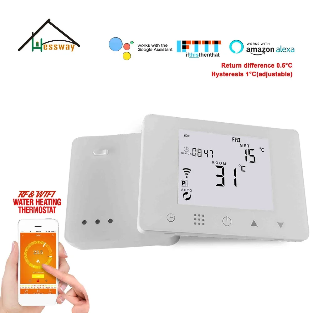 Беспроводной термостат для газового бойлера HESSWAY TUYA с Wi Fi и RF сухого