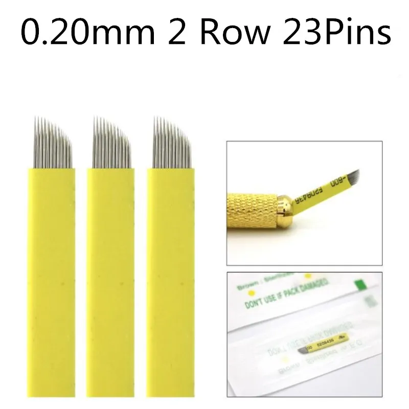 

23 Pins Tebori Microblading Blades Permanent Makeup Eyeliner Tattoo Shading Blade For 3D Manual Tattoo Pen Tattoo Needles