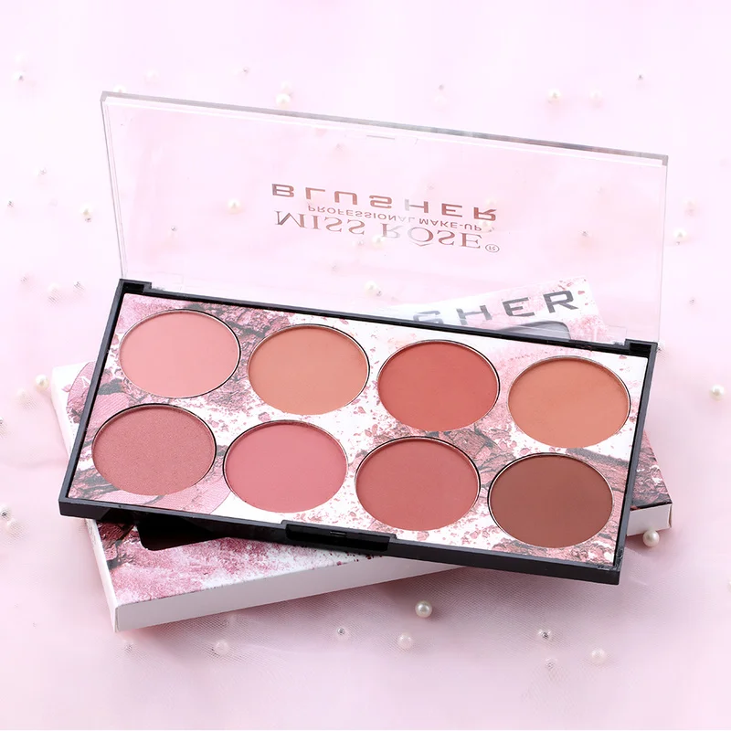 New Arrivel 8 Colors Blush&Highlighter Palette Face Matte Highlighter Powder Illuminated Blush Powder Long-lasting Make Up TSLM2