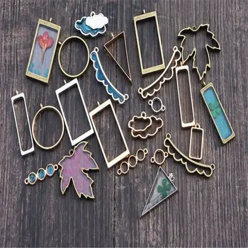 

10pcs Alloy Resin Pendant Frame,open Back pendant,Resin Setting Blanks