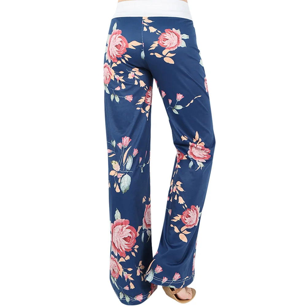2019 New Spring Causal Women Floral Printed Drawstring Loose Pants Soft Plus Size Female Wide Leg Pants Long Trousers 2019 New Spring Causal Women Floral Printed Drawstring Loose Pants Soft Plus Size Female Wide Leg Pants Long Trousers
