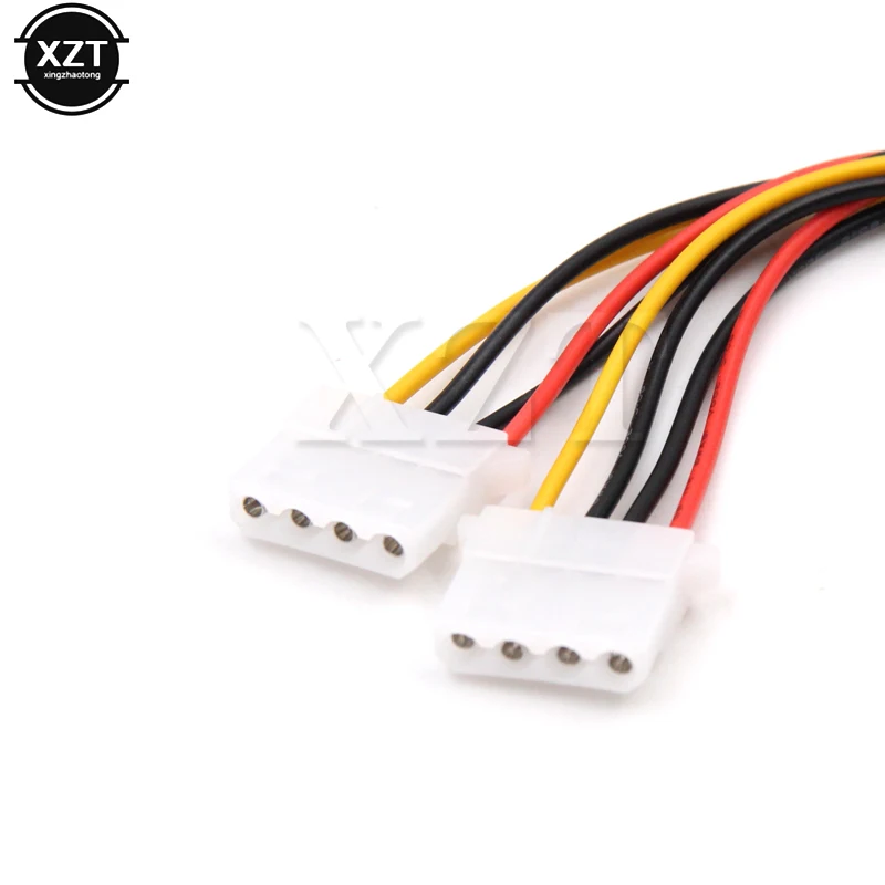 15 Pin SATA Male to 4 Pin Molex 2 Female IDE HDD Power hard drive cable adapter HY1104