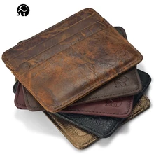 NEW Genuine Leather magic wallet Credit Cart Wallet mini slim wallet card id holders man women