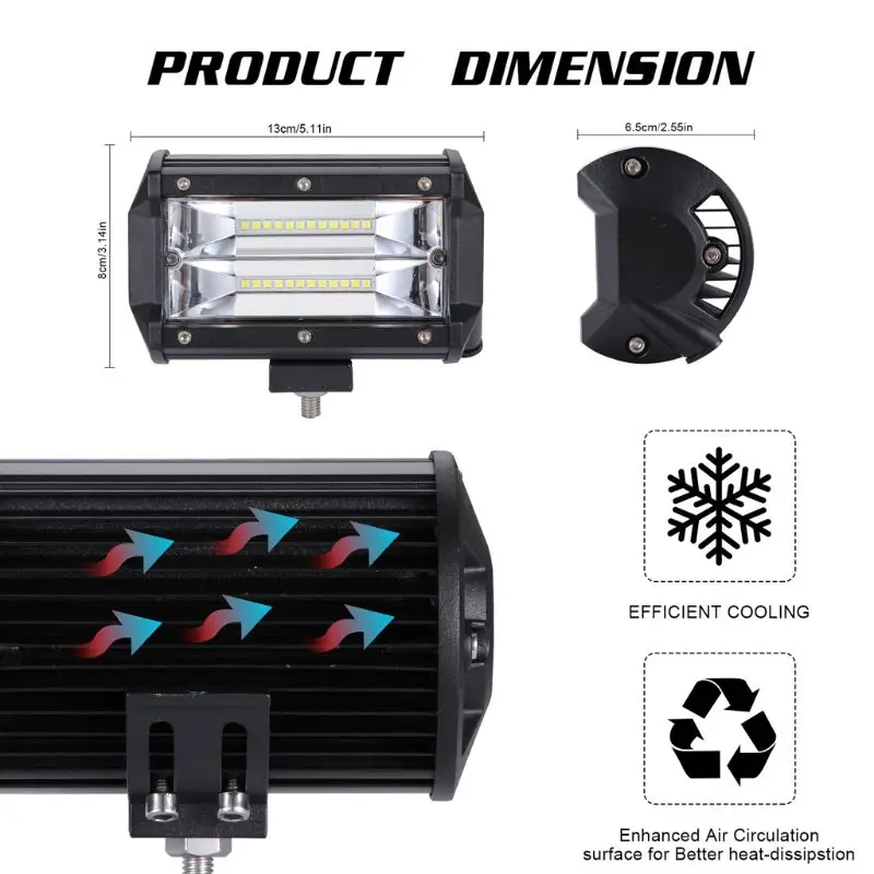 240 Вт 5 дюймов двухрядный рабочий светильник Автомобильный светодиодный бар одной полосы светильник точечное освещение для UTV ATV Внедорожные транспортные средства