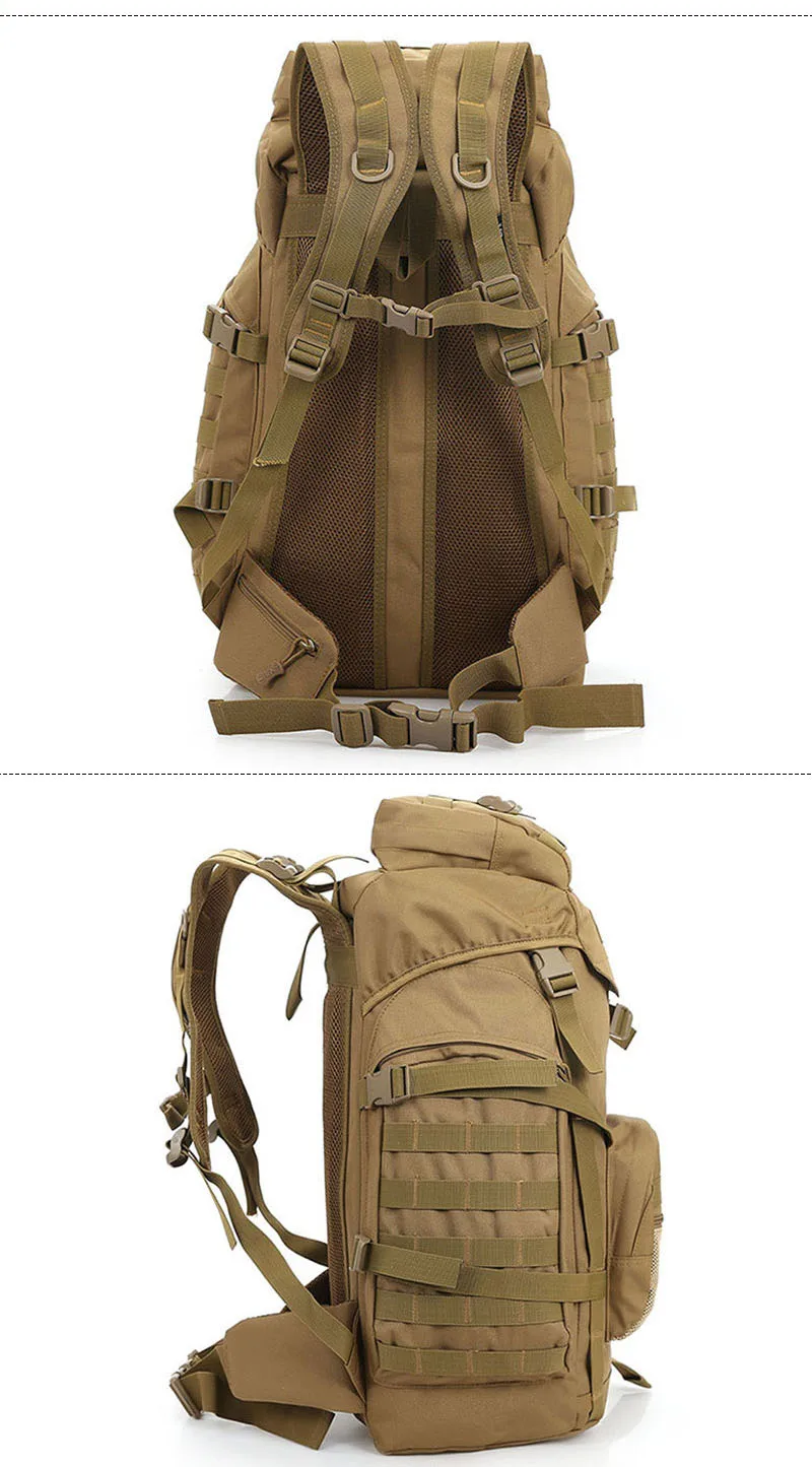 Molle 60L походный рюкзак тактический военный рюкзак большие водонепроницаемые Рюкзаки камуфляжные походные уличные сумки на плечо