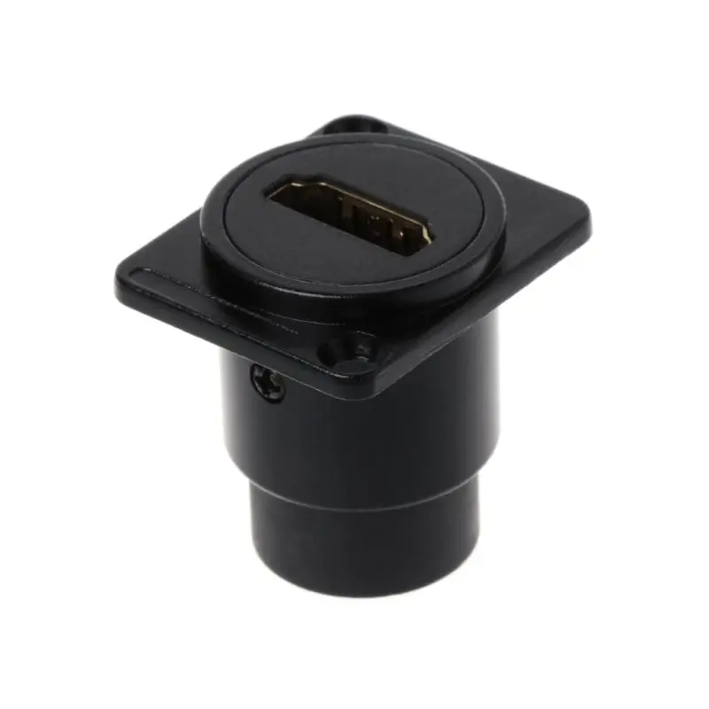 HDMI D-type RJ45 Socket Network Plug Chassis Panel Mount Audio Connector Metal HD Aviation Cable Cat5e Cat6 electrical socket power socket