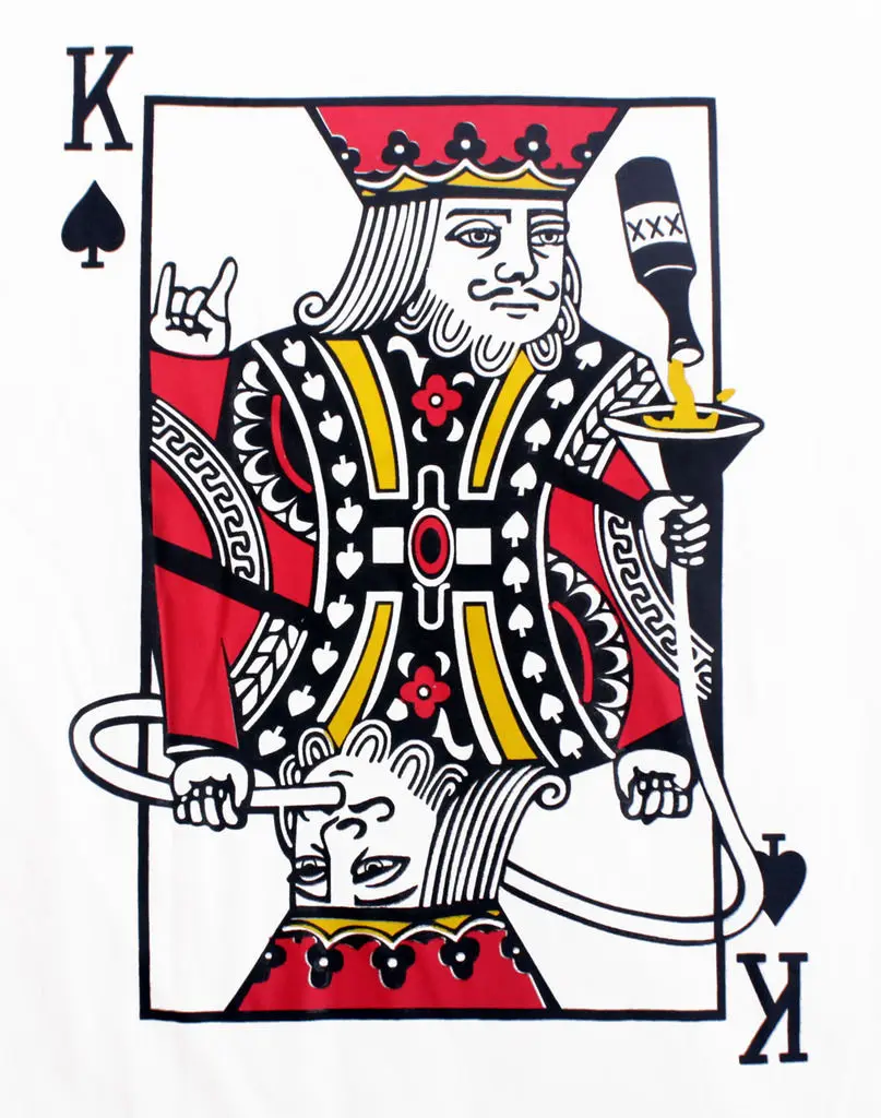 Лидер продаж 2019 новая мужская футболка с надписью King Spades для вечевечерние