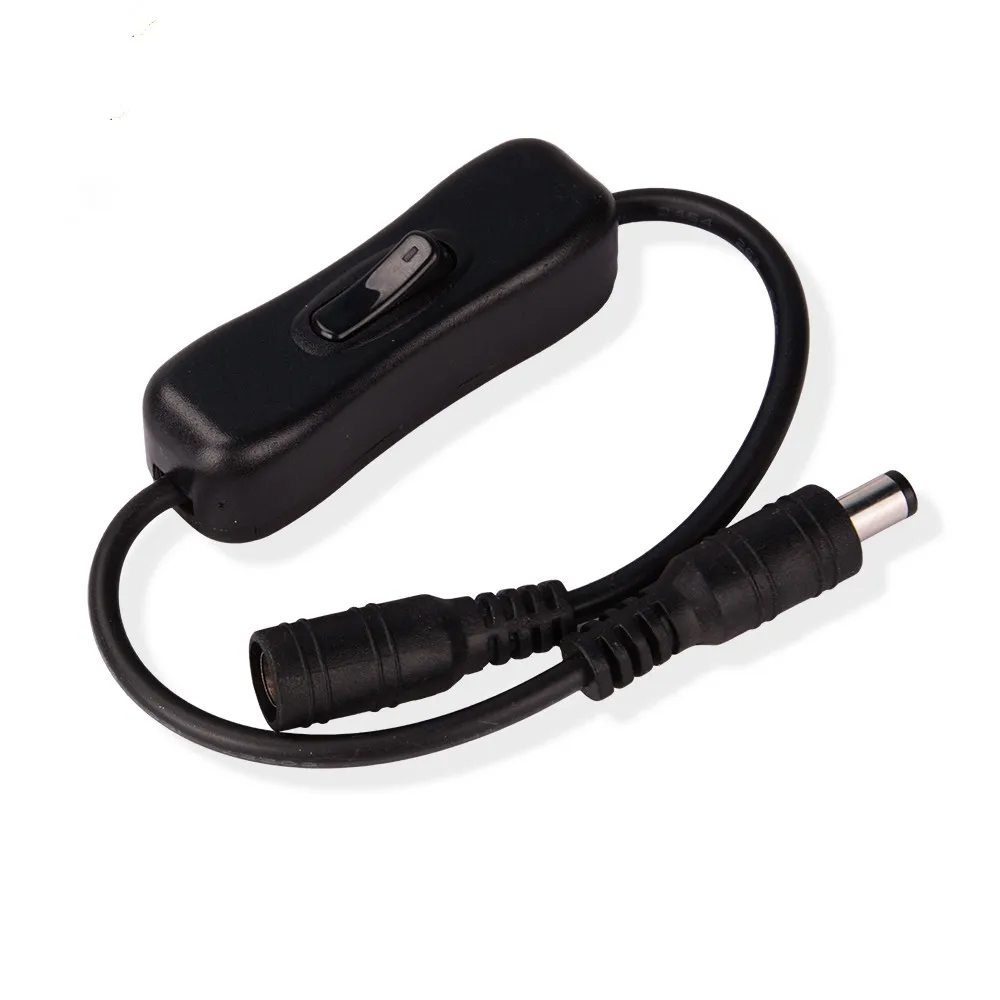 

5 PCs DC Power in Line Cable Connector Jack Wire With ON OFF Switch For LED Strip Light length 30CM