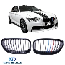 2pc Gloss Black M-color Front Grilles Kidney Grill Lattice For BMW F20 F21 114 118i 2010 – 2014 M Performance Car Styling P184-N