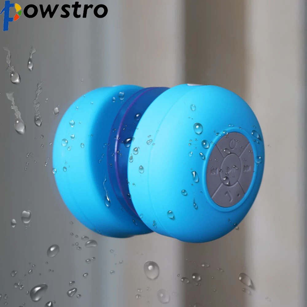 Powstro Mini Portable Subwoofer Shower Bathroom Waterproof Wireless