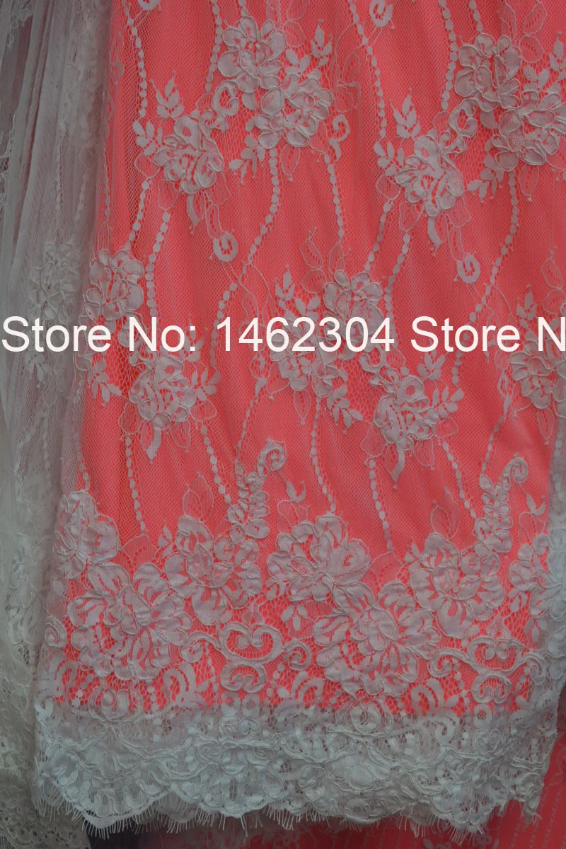 

3meters/pc Hot selling Embroidery Cord Lace Wedding Fabric Sewing Eyelash Lace Trim off White Cord Lace