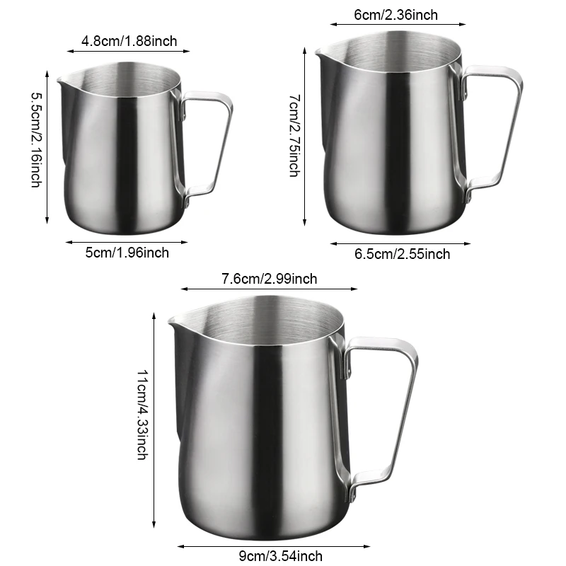 الفولاذ المقاوم للصدأ الحليب مزبد إبريق إسبرسو القهوة جرة باريستا الحرفية القهوة الأواني Coffeeware المطبخ الأدوات ملحقاتها البند