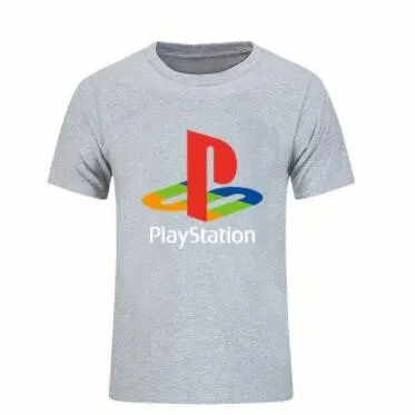 Мужская футболка Playstation Классическая Оригинальная с потертостями и логотипом