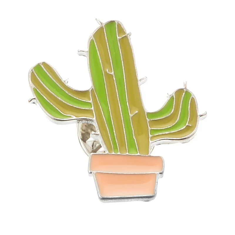 

Urijk 1pc Drop Oil Brooches Badges For Clothing DIY Hawaii Lovely Clothes Accessories Kawaii Plant Cactus Cartoon Animal Letter