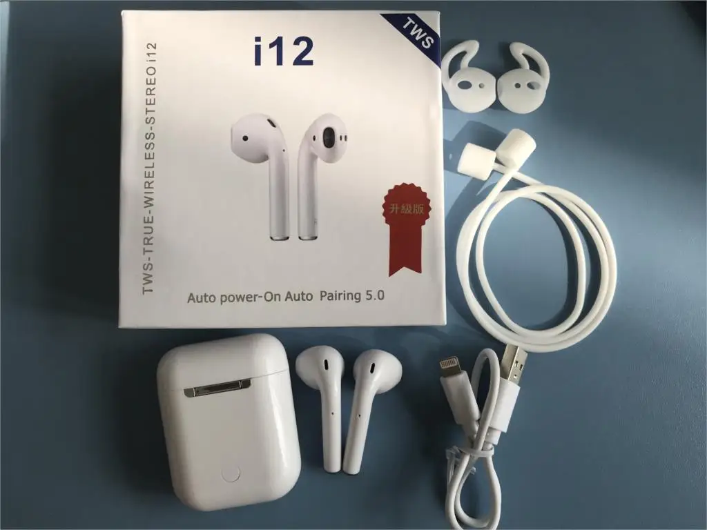 I12 беспроводные Bluetooth наушники HIFI сенсорные с зарядной коробкой чехол Auriculares bluetooth