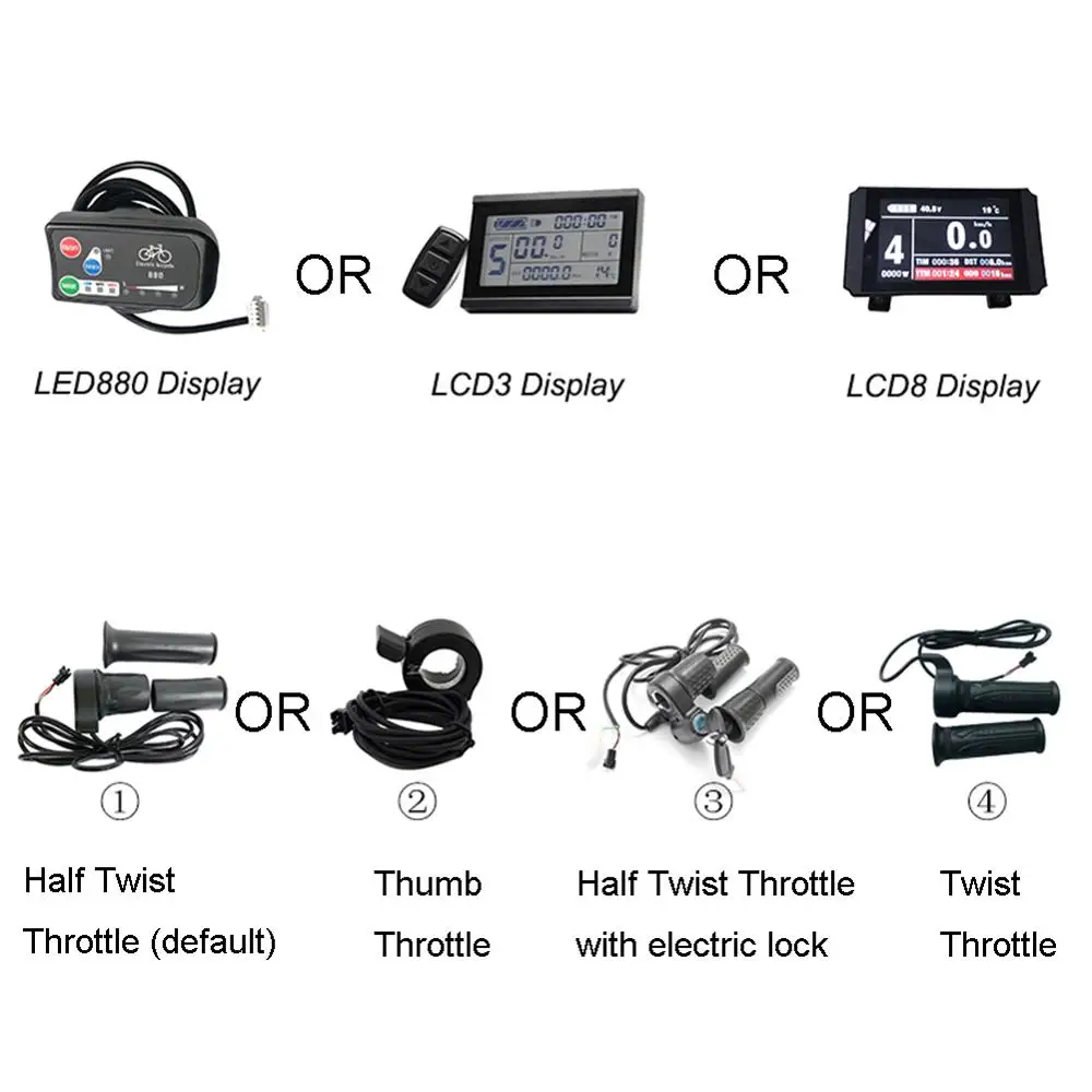 Top Electric Bicycle Conversion Kit Bluetooth 36V 48V 250W 350W 500W 1000W 1500W 20-29inch 700C bike EBike Front Rear Motor Wheel 1