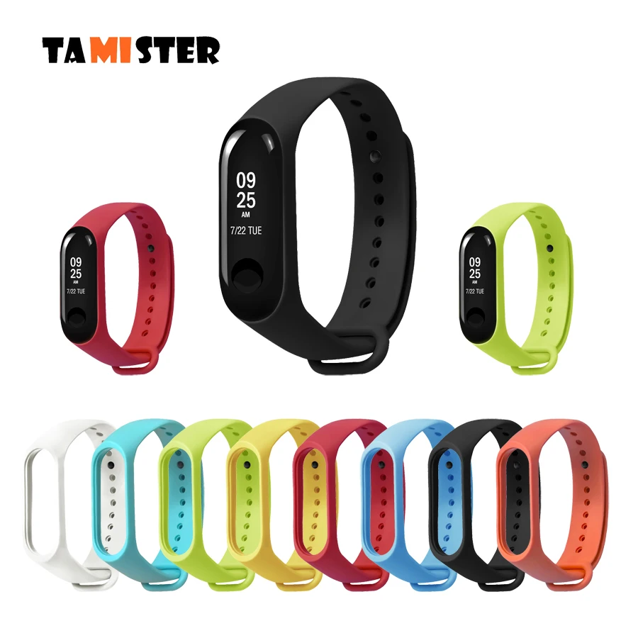 Ремешок силиконовый для Xiaomi Mi Band 4 спортивный браслет наручных часов mi band 3