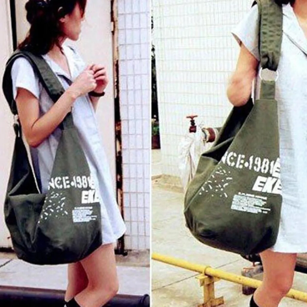 Модная женская Холщовая Сумка с буквенным принтом, большая Вместительная дорожная сумка, дорожная сумка для путешествий, сумки для путешествий, сумки для багажа# Y