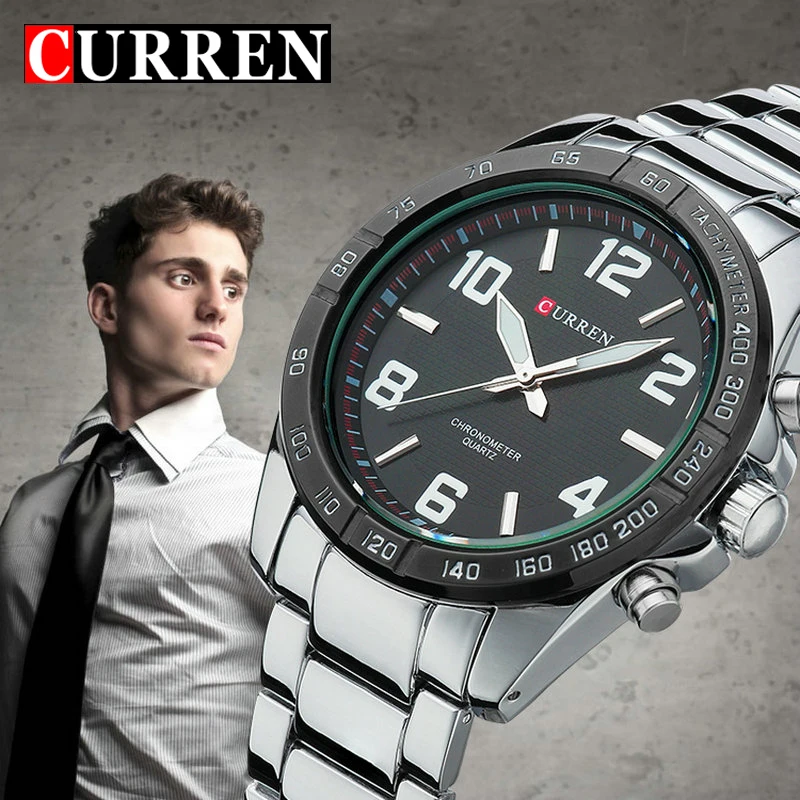 Prix pour Mode Quartz Casual Homme Montre-Bracelet en acier plein Reloj Vogue Hommes D'affaires Montre-Bracelet Marque Curren qualité cadeau vente Prix pour Mode Quartz Casual Homme Montre-Bracelet en acier plein Reloj Vogue Hommes D'affaires Montre-Bracelet Marque Curren qualité cadeau vente