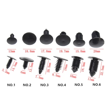 

120pcs General purpose mixed car roof, roof, hood, trunk, decorative plate, barbed rivets, plastic fasteners