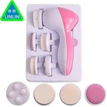 New 5IN1 Face Brush Cleansing Multifunction Electric Ultrasonic Wash Spa Skin Care Massage Face Brushes Facial Cleanser Tool
