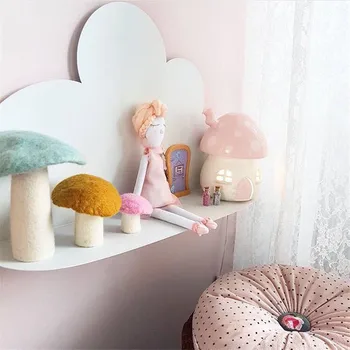 

Ins Nordic Wooden Cloud Storage Shelf Baby Kids Room Decorations Wall Shelves Wood Storage Rack Nursery Decor Photography Props