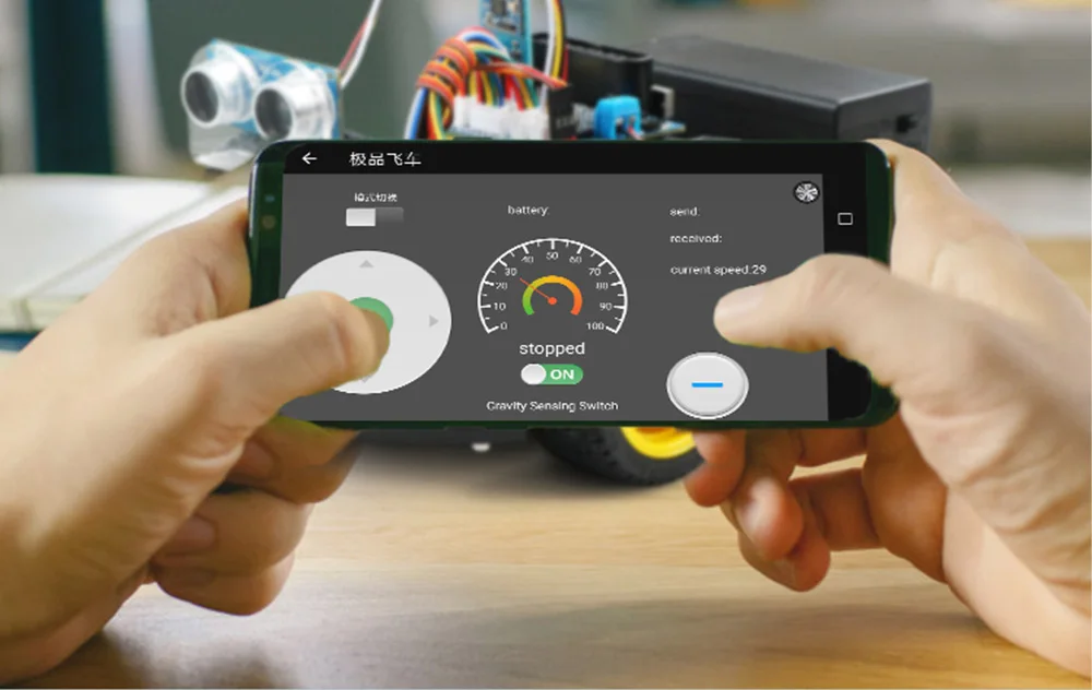 rc controle remoto robótica bluetooth kit de