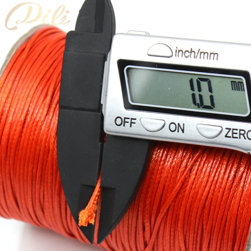 1mm Waxed Cotton Cord 15 Meters/Lot Waxed Thread Cord String Strap Necklace Rope DIY Jewelry Making