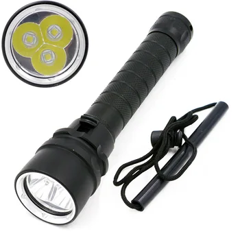 

3800lumens Professional Diving Flashlight Torch 3xCREE XM-L2 U3 Underwater 100 meter Diving linternas Waterproof Light Lamp