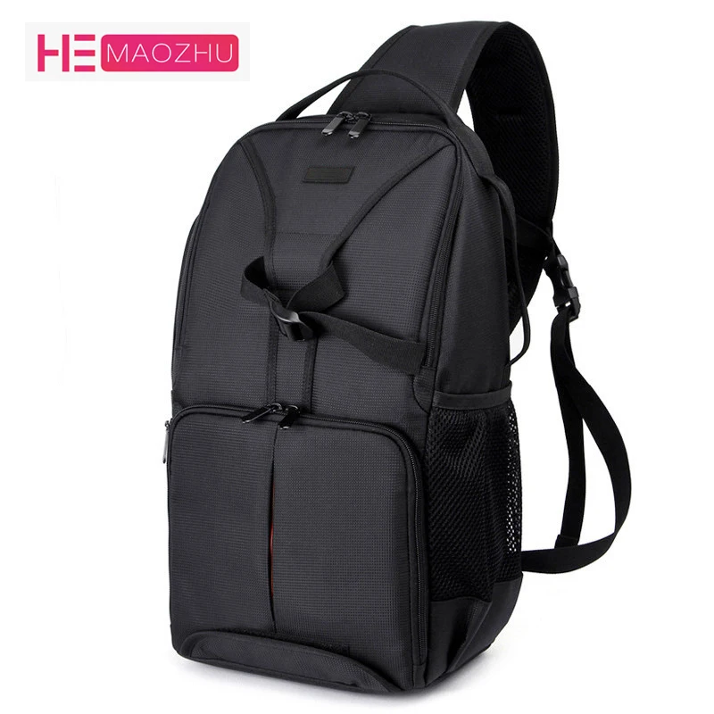 

HEMAOZHU Professional Sling Camera Storage Bag Durable Waterproof Black Carrying Backpack Case for DSLR Camera Purple Interior