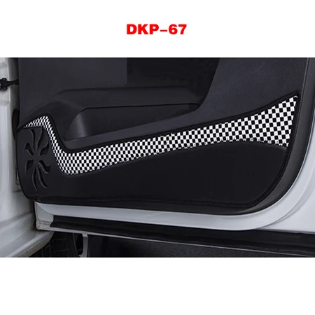 Серый Teana Duke Sylphy sentra Tiida Pulsar Qashqai X-Trail Rogue Lannia муранская Терра ногами кожа двери автомобиля анти-кик коврик коврики - Название цвета: Серый