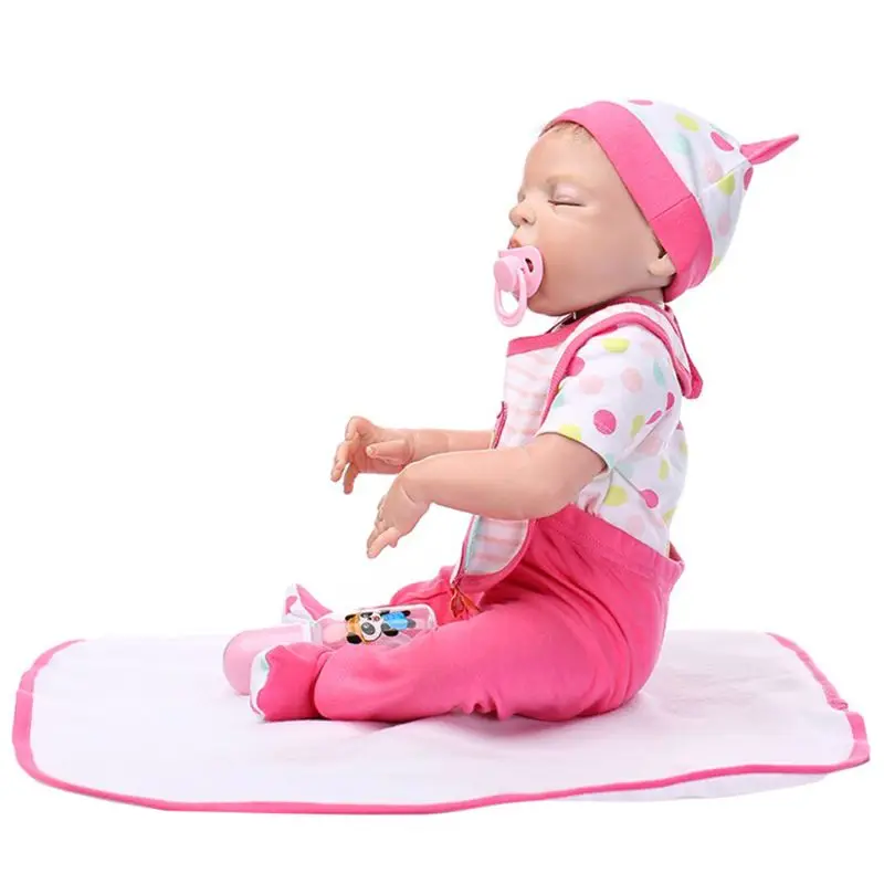 16/"Sleeping Newborn Vinyl Silicone Reborn Baby Doll Xmas Gift Toy Lifelike Girls