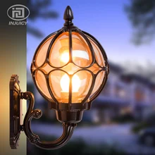 Европейский стиль ретро настенный светильник вилла двор открытый крыльцо светильник стеклянный шар Терраса Балкон Открытый водонепроницаемый настенный светильник s
