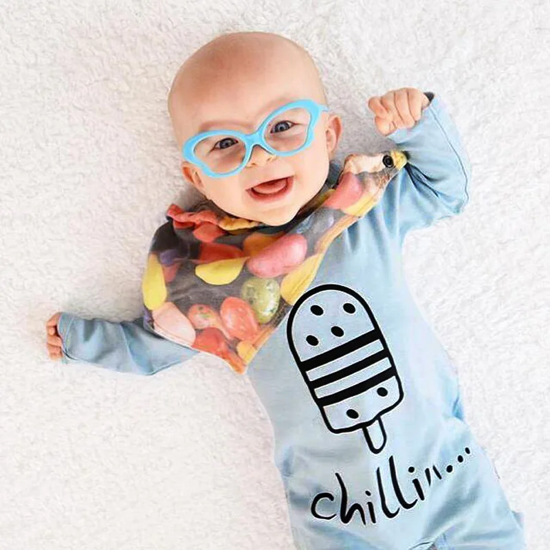 Baby Romper Children Clothing Spring Autumn Boy Climb Clothes Newborn Jumpsuit 2017 New Blue Print Free Shipping | Детская одежда и