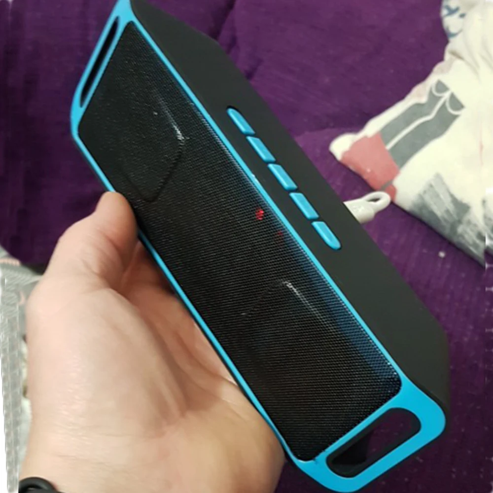 Portable Bluetooth Speaker wireless mini Speaker Amplifier Stereo Subwoofer Speaker TF USB FM Radio Built-in Mic Dual Bass SP208
