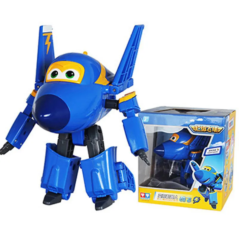 15cm Jerome Super Wings Big Size Planes Transformation Robot Action