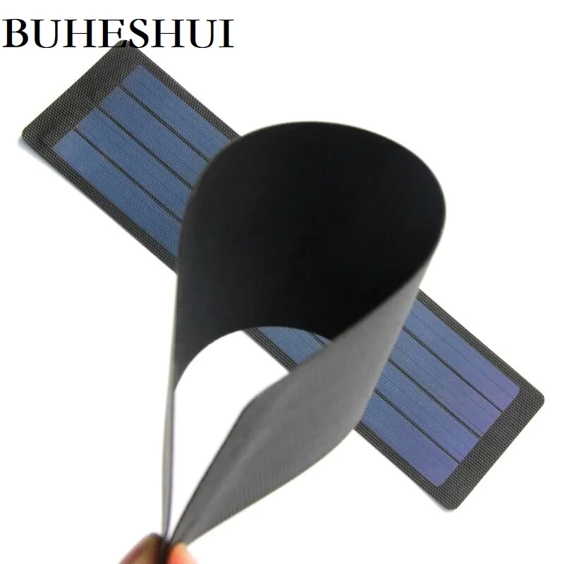 Limited Offer of  BUHESHUI 2W 6V Flexible Solar Cell Amorphous Silicon Foldable Solar Panel DIY Solar Charger Rain Re