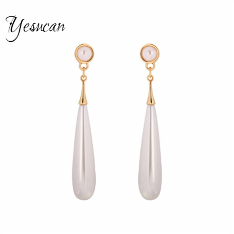 

YesucanClip Earrings Without Piercing 925 Sterling Silver Dsic Long Clip on Earrings No Pierced for Women Party Wedding Luxury