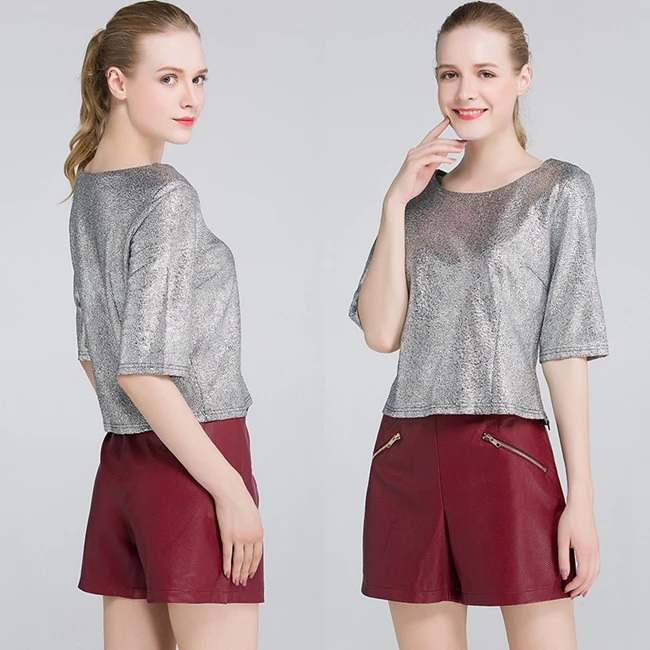 Новые модные дизайнерские женские шорты из полиуретана, высококачественные красные короткие брюки с карманами на молнии, однотонные летние женские кожаные шорты со средней талией