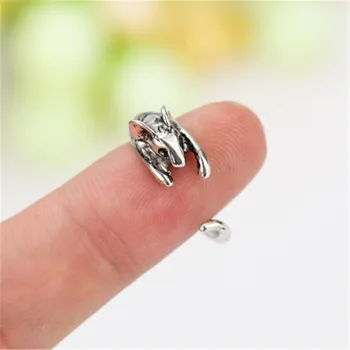 

Boho Chic Vintage Silver Plated Brass Knuckle Adjustable Mouse Animal Wrap Weeding Ring Ladies Fashion Jewelry Gift