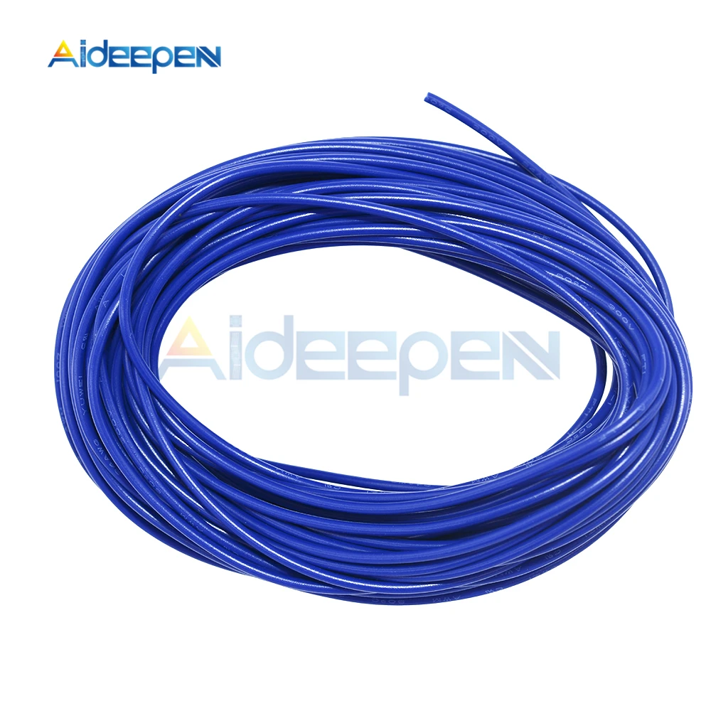 

Blue 10 Meters UL-1007 Wire 24AWG PVC Insulated Wire Electrical Cable Hook-up Wire 300V Cord